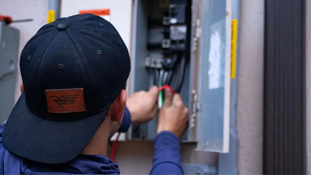 Las Vegas Air Conditioning technician installing a high-efficiency furnace