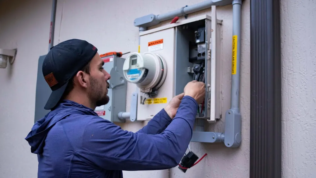 HVAC technician on a maintenance plan visit in Las Vegas